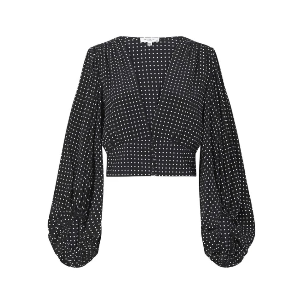 Equipment Femme Sola Dot-Print Silk Blouse